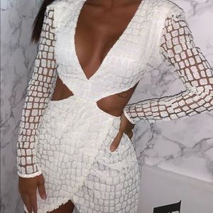 White embellished dress! Worn once